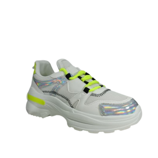 Zapatilla Plataforma Blanco Neon - Pastik.cl