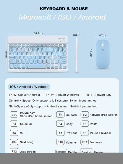 Funda teclado para Ipad 10 generacion 10.9 Pulgadas Bluetooth con mouse