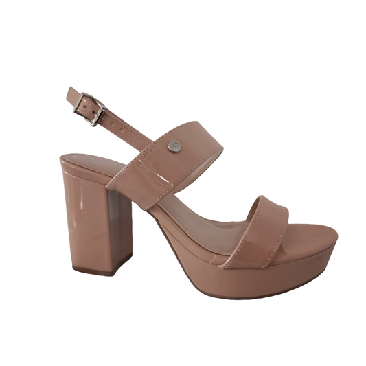 SANDALIA MUJER TACO ALTO NUDE - Pastik.cl