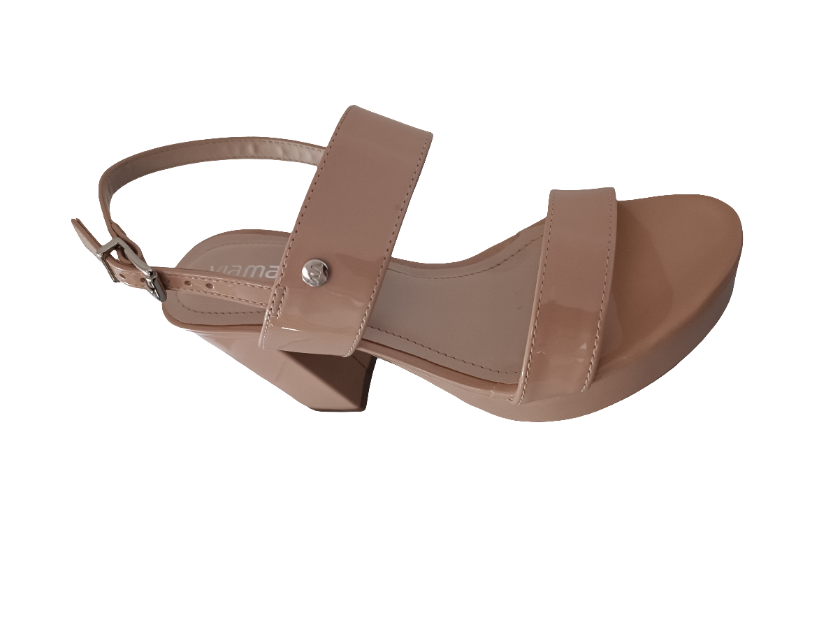 SANDALIA MUJER TACO ALTO NUDE - Pastik.cl