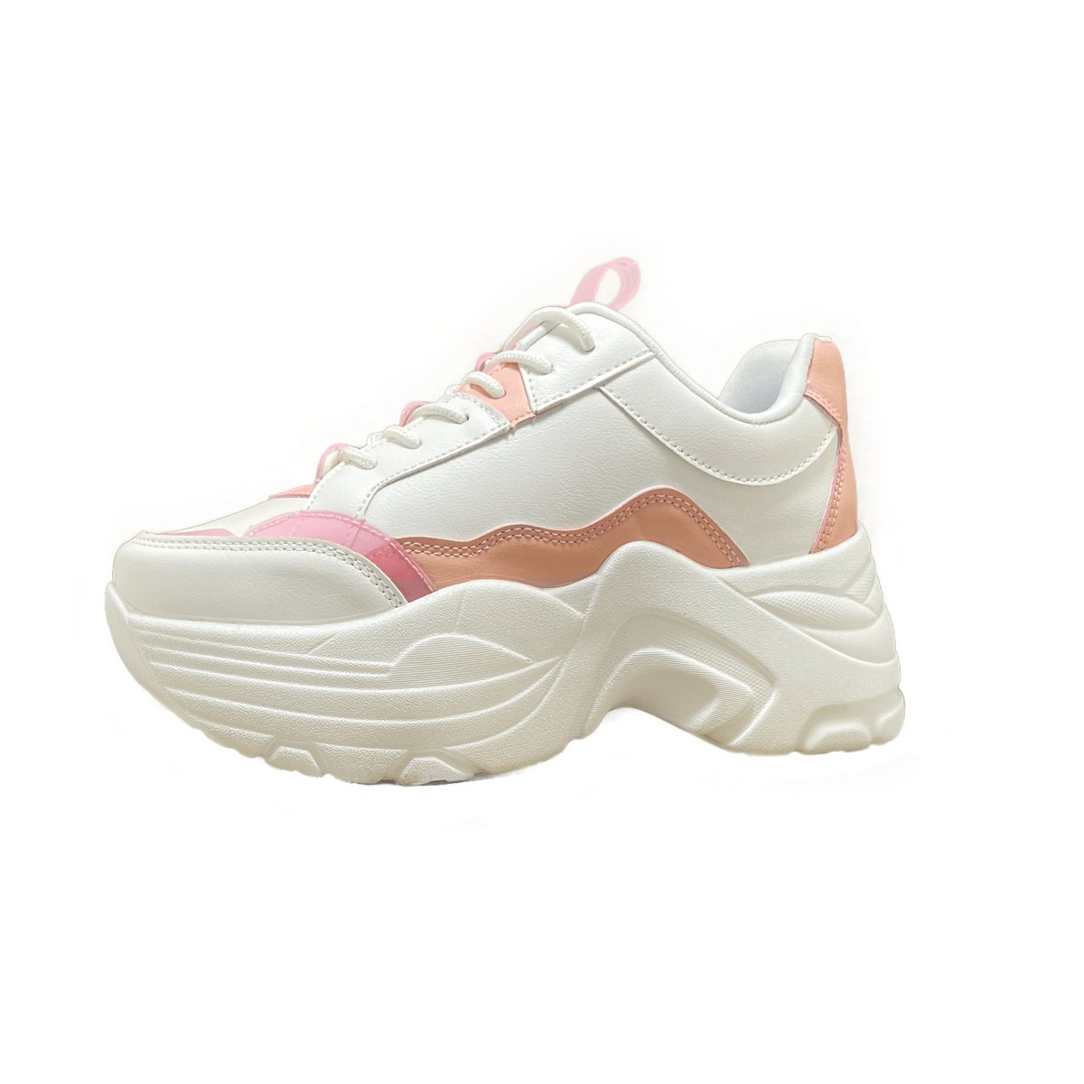 Zapatilla Chunky Kote Blanco Rosa- MININAS-CAJA 12 PARES (36 AL 41) - Pastik.cl