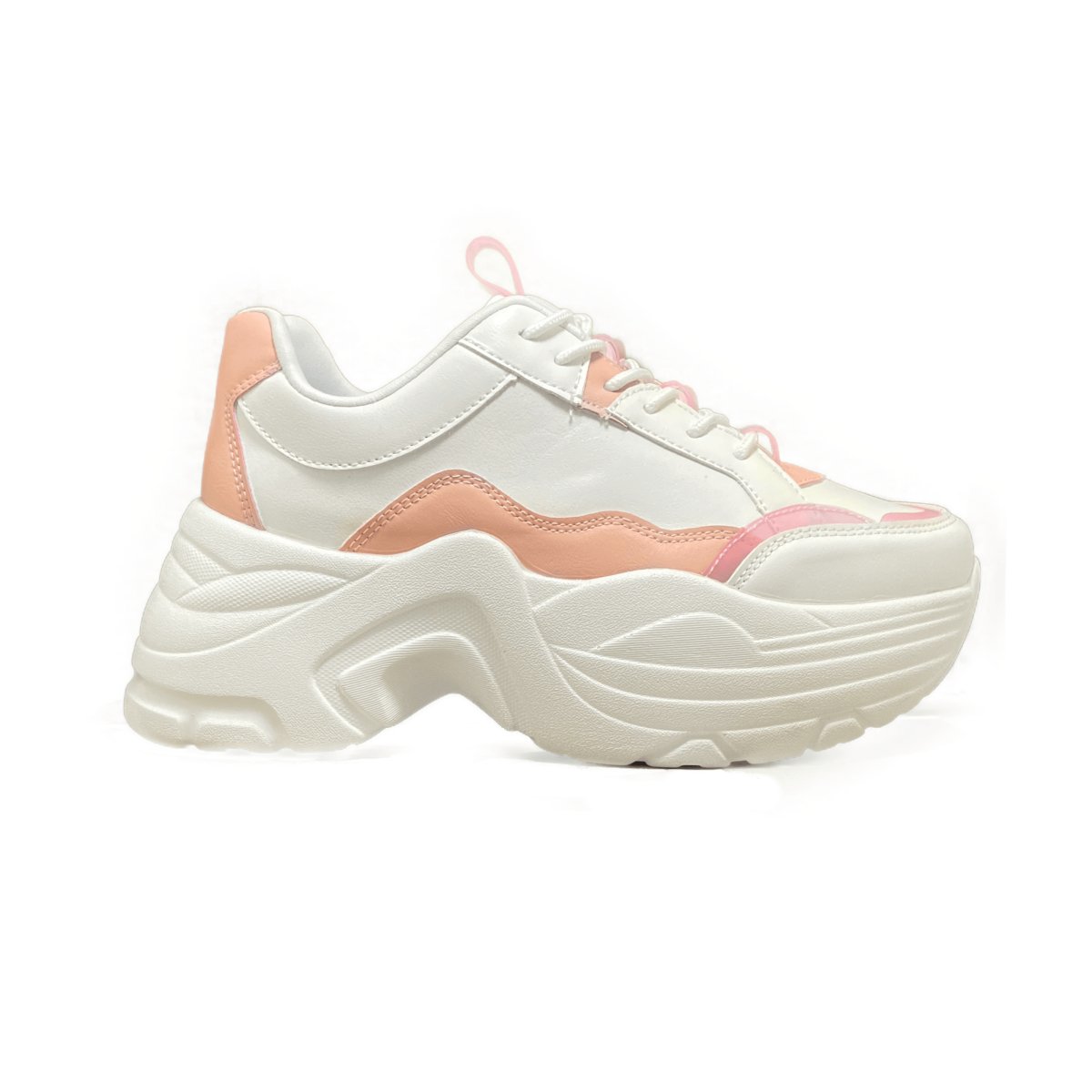 Zapatilla Chunky Kote Blanco Rosa- MININAS-CAJA 12 PARES (36 AL 41) - Pastik.cl