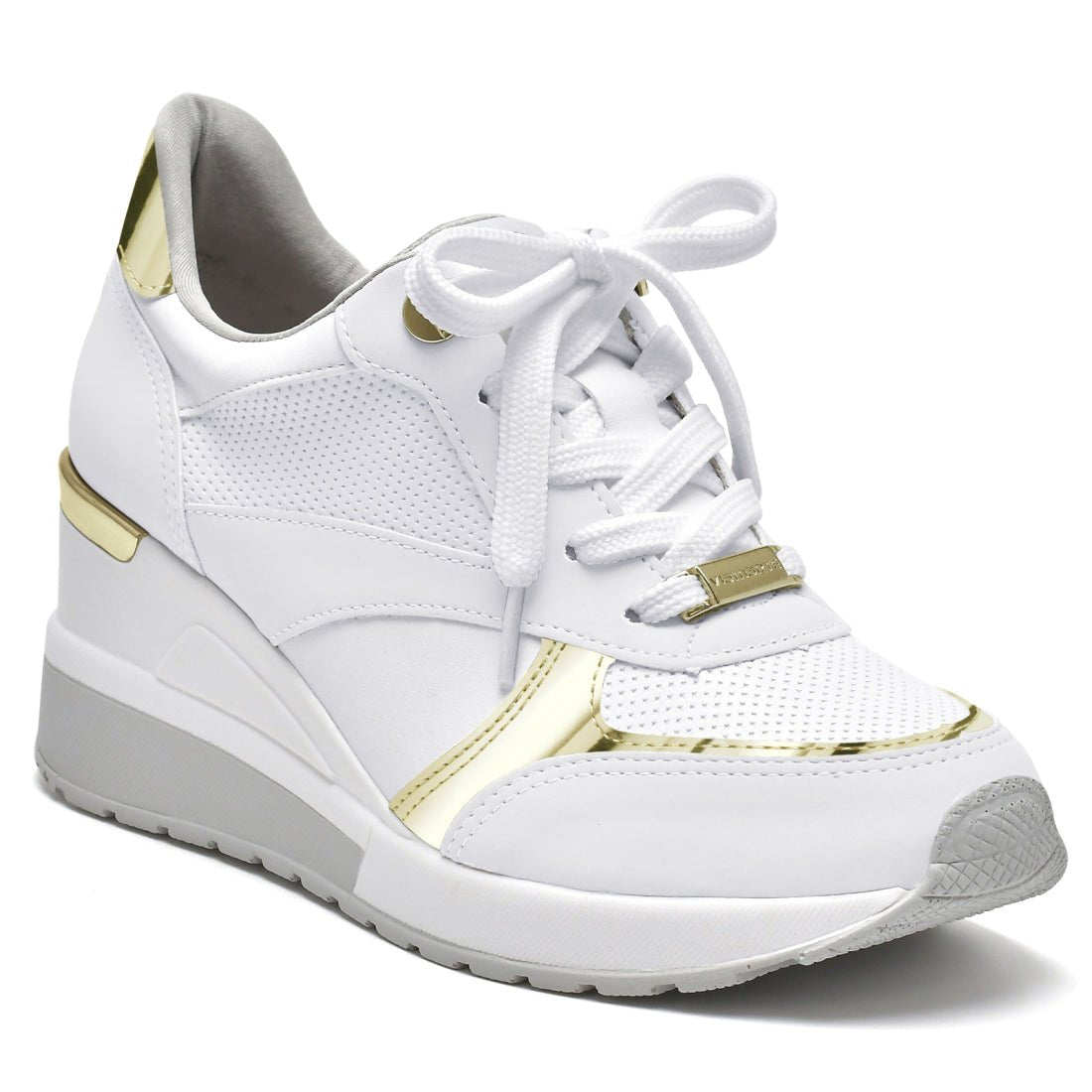 ZAPATILLA PLATAFORMA KURA II BLANCA-ORO - Pastik.cl